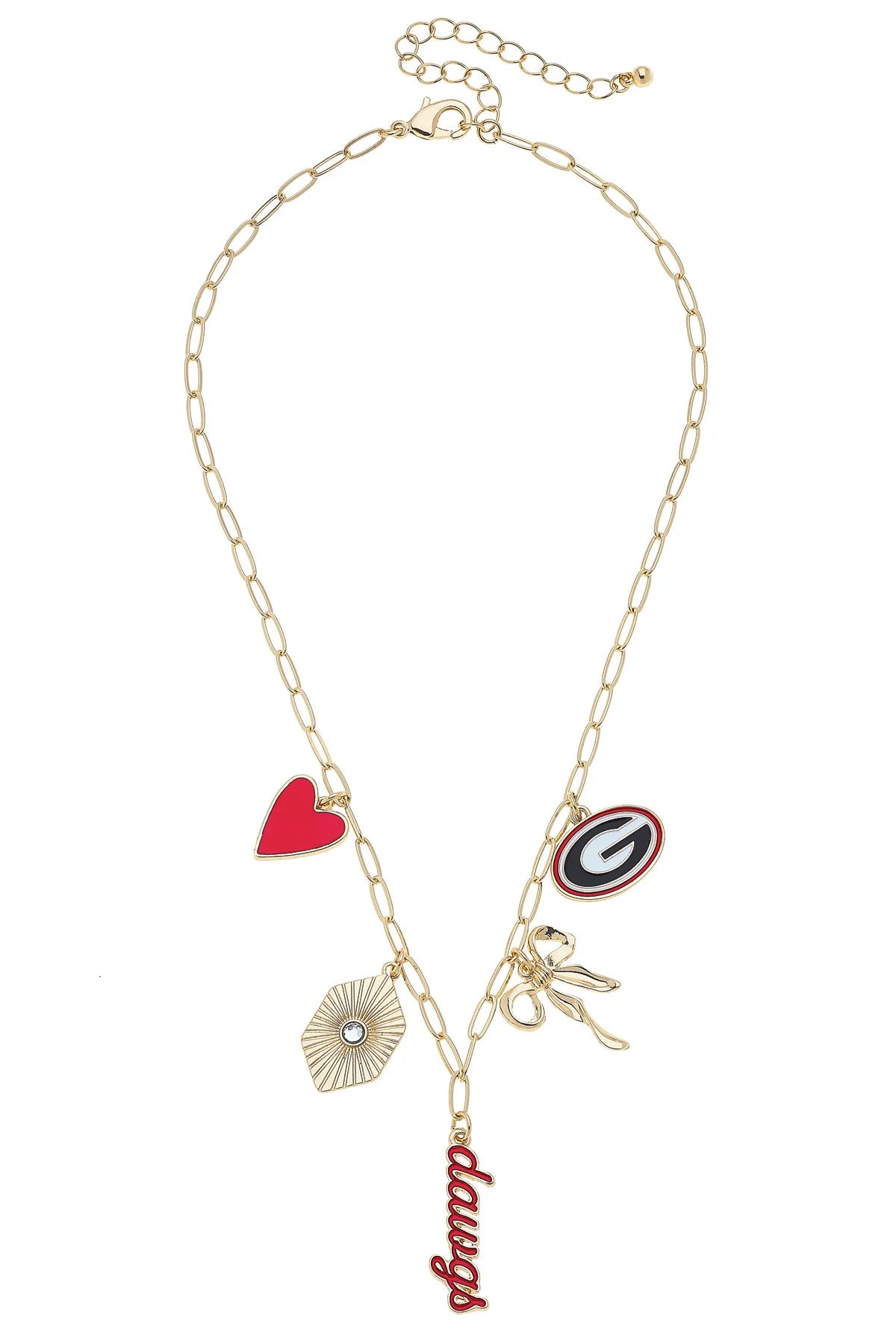 Georgia Bulldogs Paper Clip Charm Collector Necklace