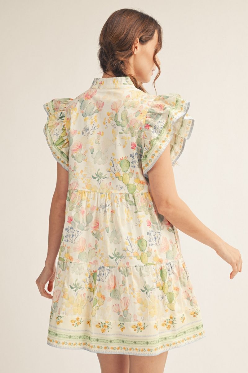 J50613 Floral Babydoll Dress