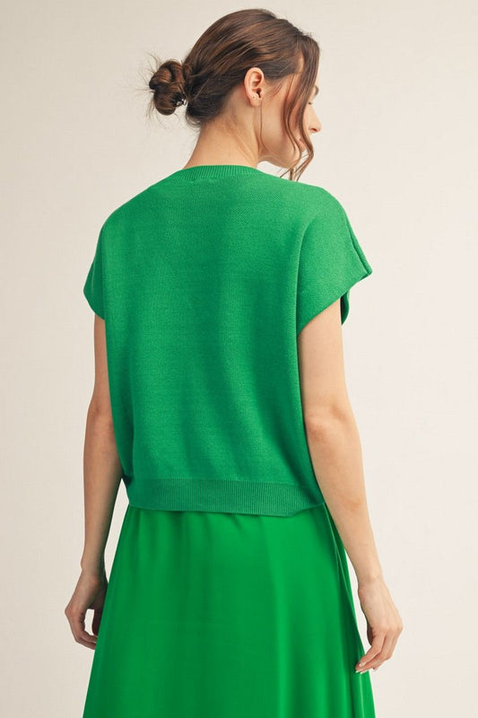 G15760-SWEATER Solid Sweater Top