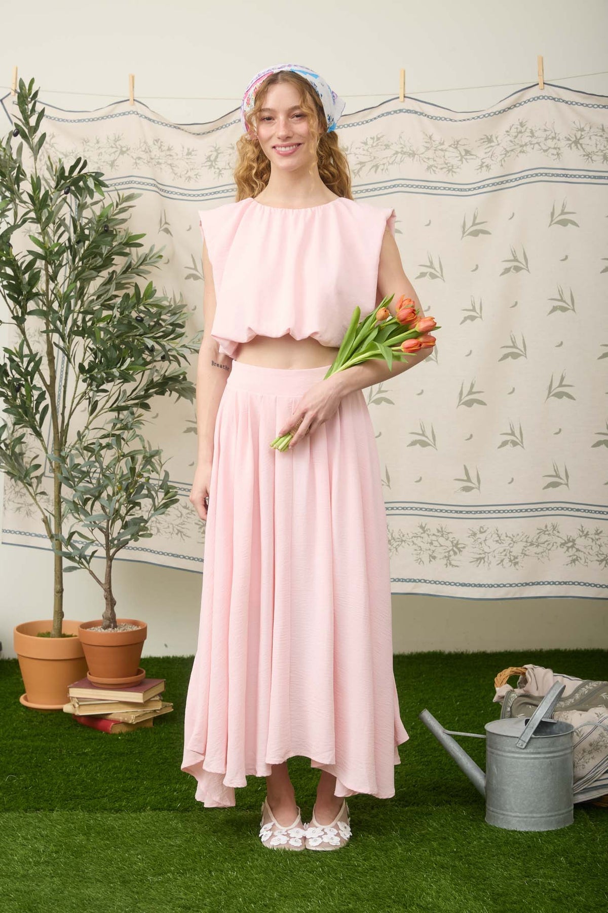 B6SX1031-T Sleeveless Crop Top