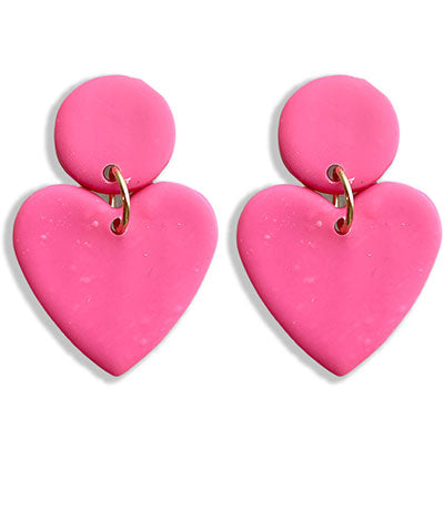 EP39715 Clay Heart Earrings