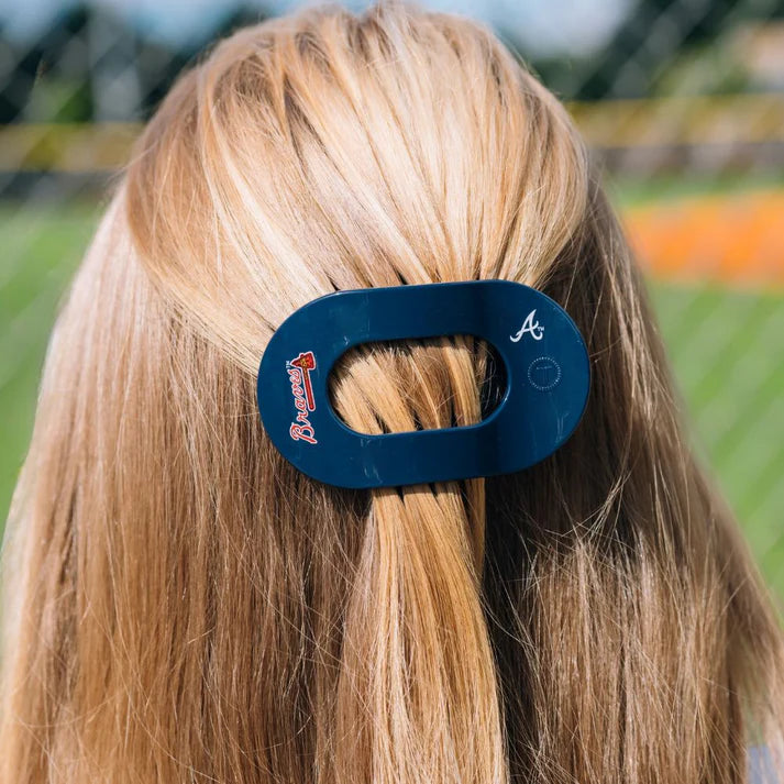 TELETIES Atlanta Braves Medium Flat Round Hair Clip