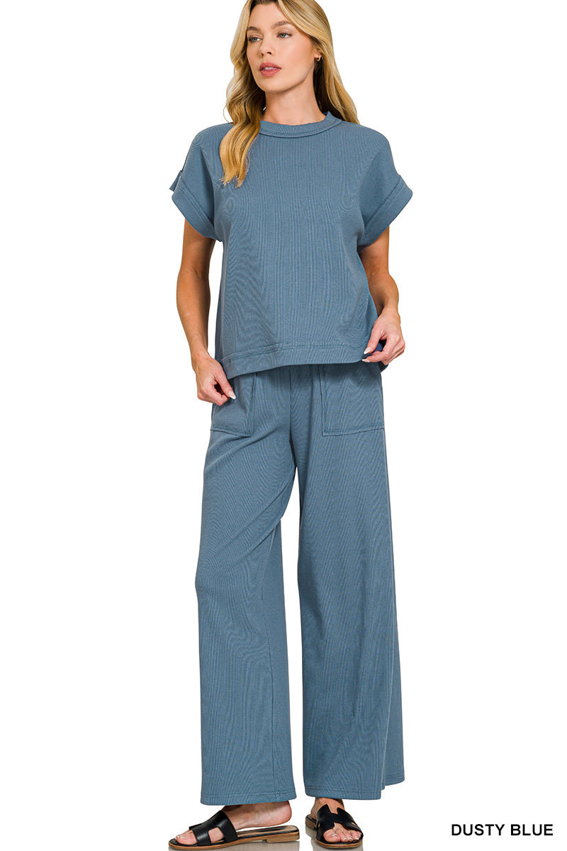 CTCP-3480A3 Ribbed Pants Set