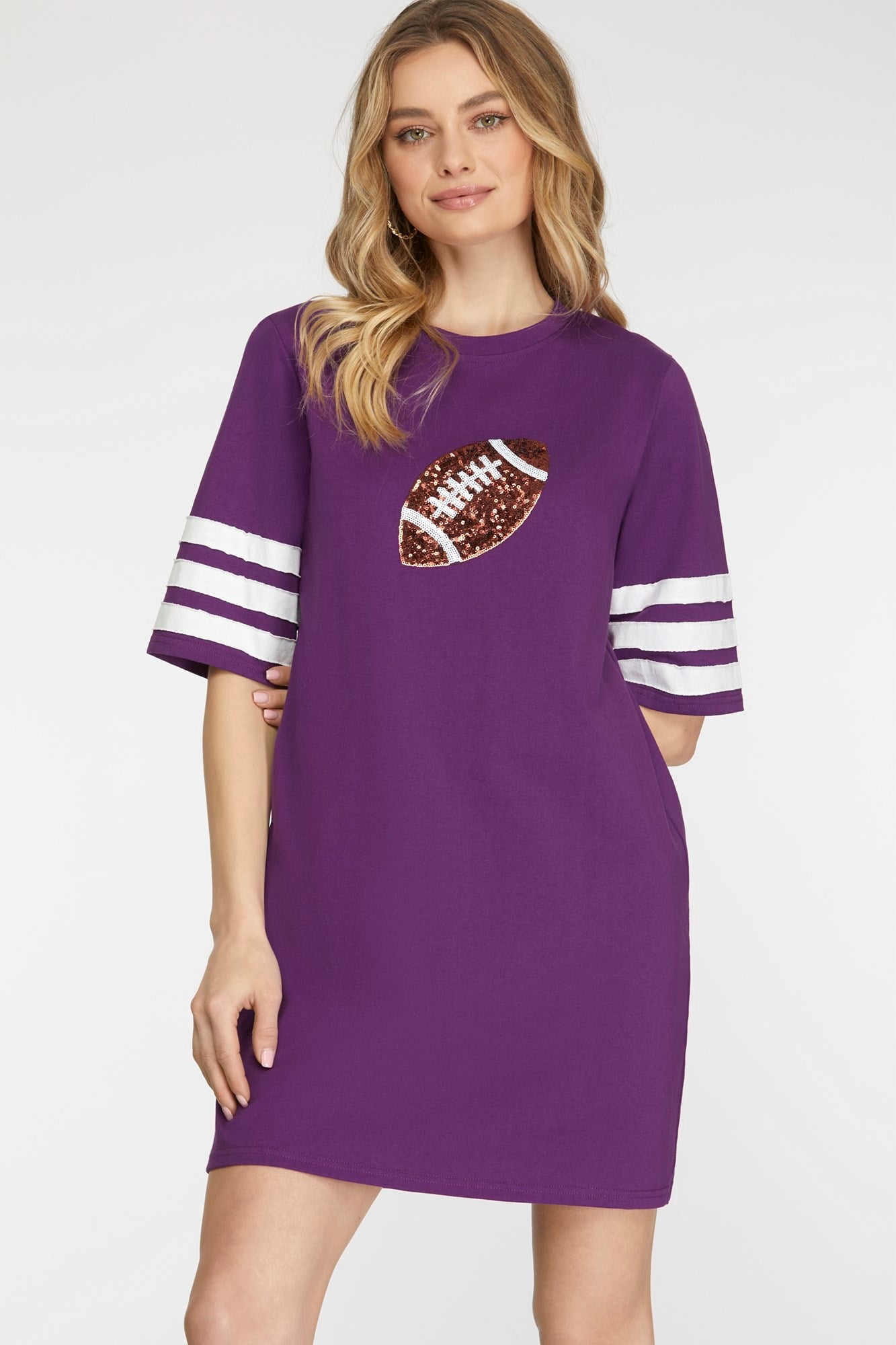 SY6691 Game Day Football Patch Dress