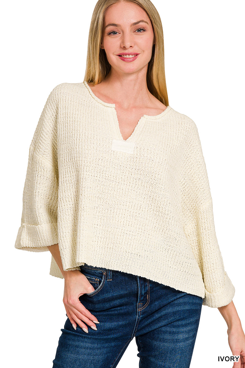 TW-2372A5 Folded Sleeve Pullover