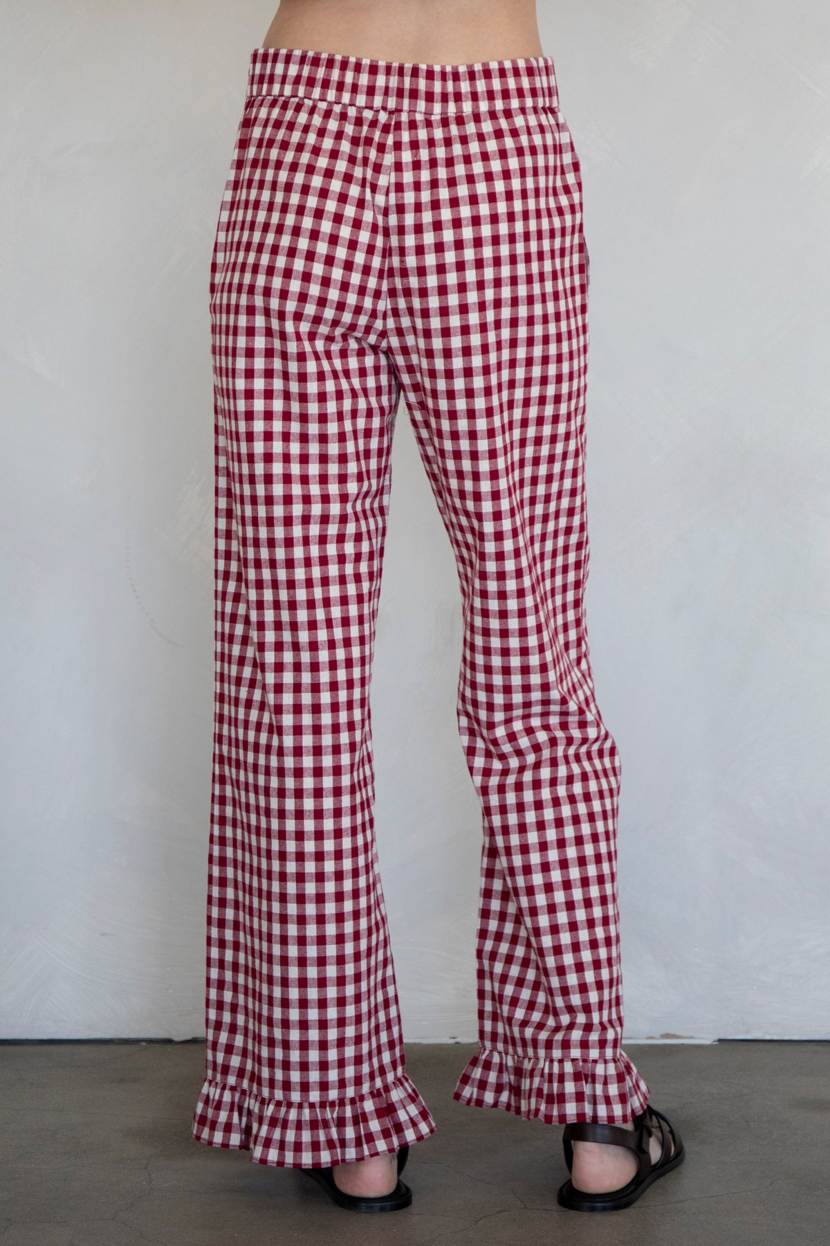 TBP13943 Gingham Checker Pants