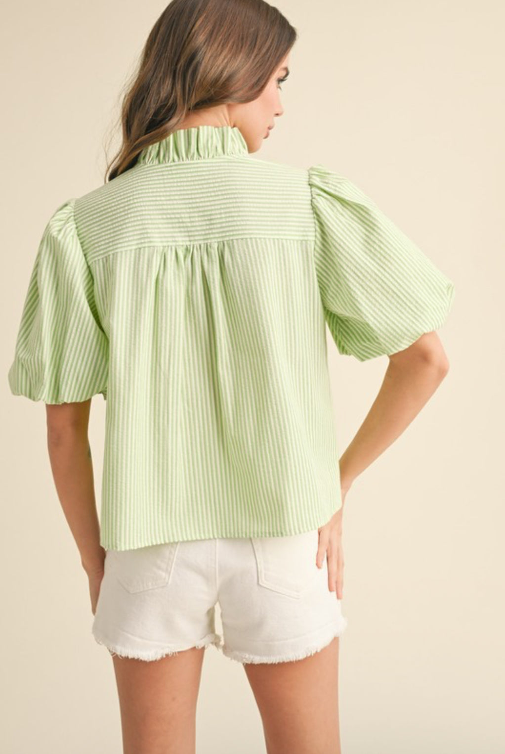 MTP3750 Ruffled Button Down Top