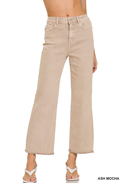 DMP-1847A Acid Washed Bootcut Pants