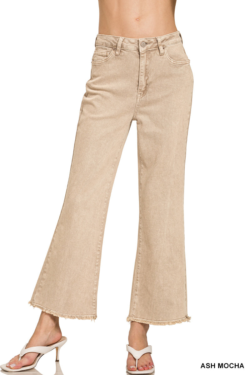 DMP-1847A Acid Washed Bootcut Pants