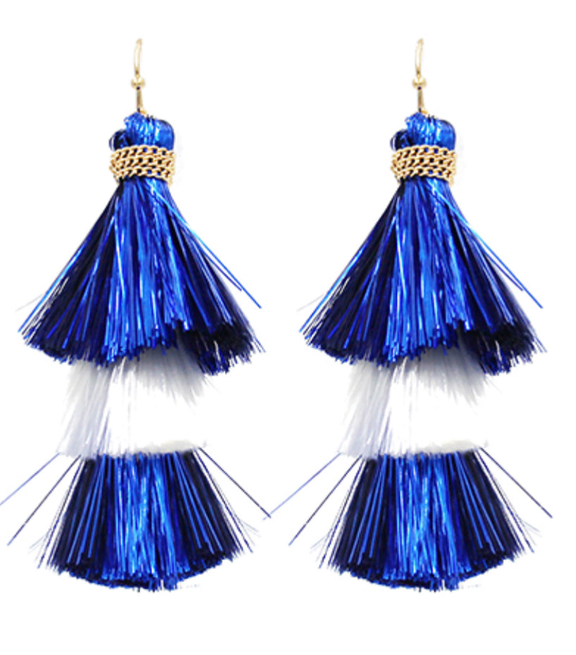 EP46583 Game Day Tassel Earrings