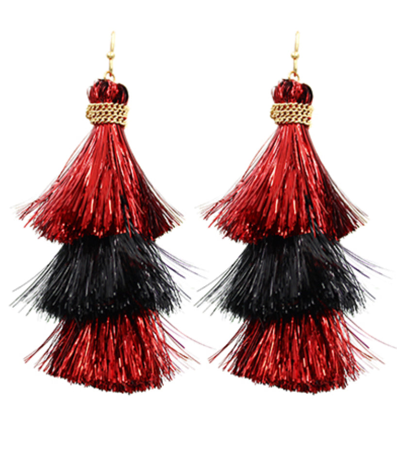 EP46583 Game Day Tassel Earrings
