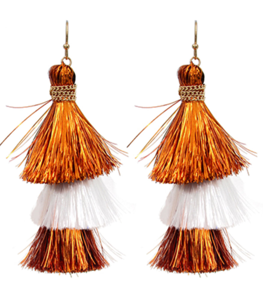 EP46583 Game Day Tassel Earrings