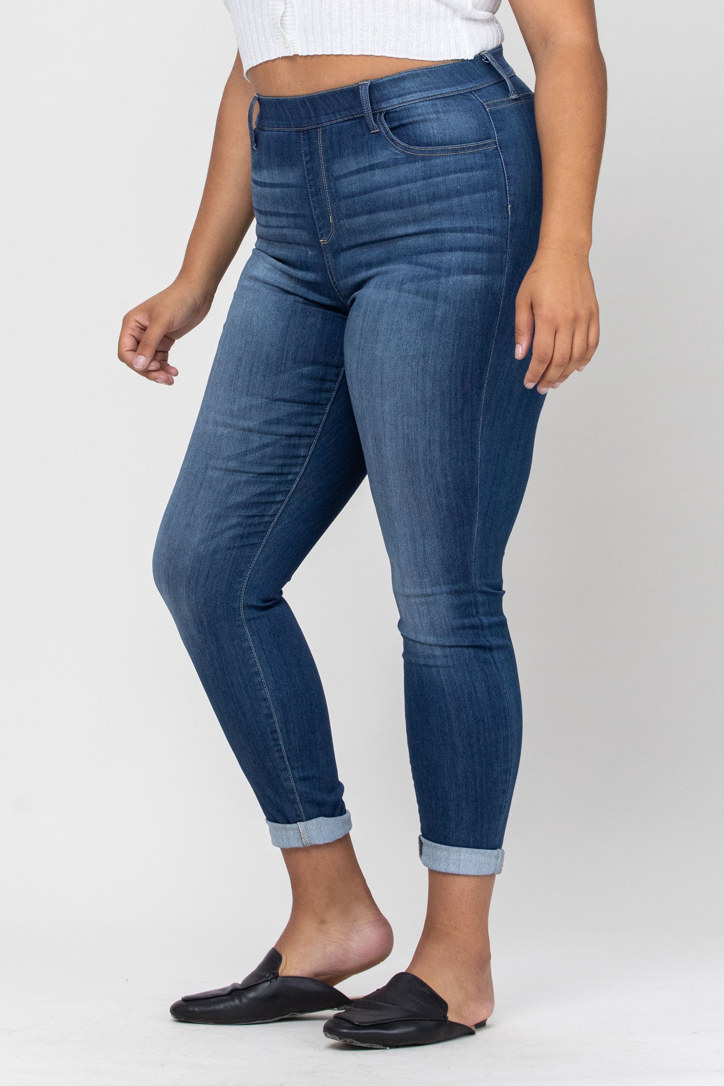 AB76535DKP Curvy Pull-On Skinnies