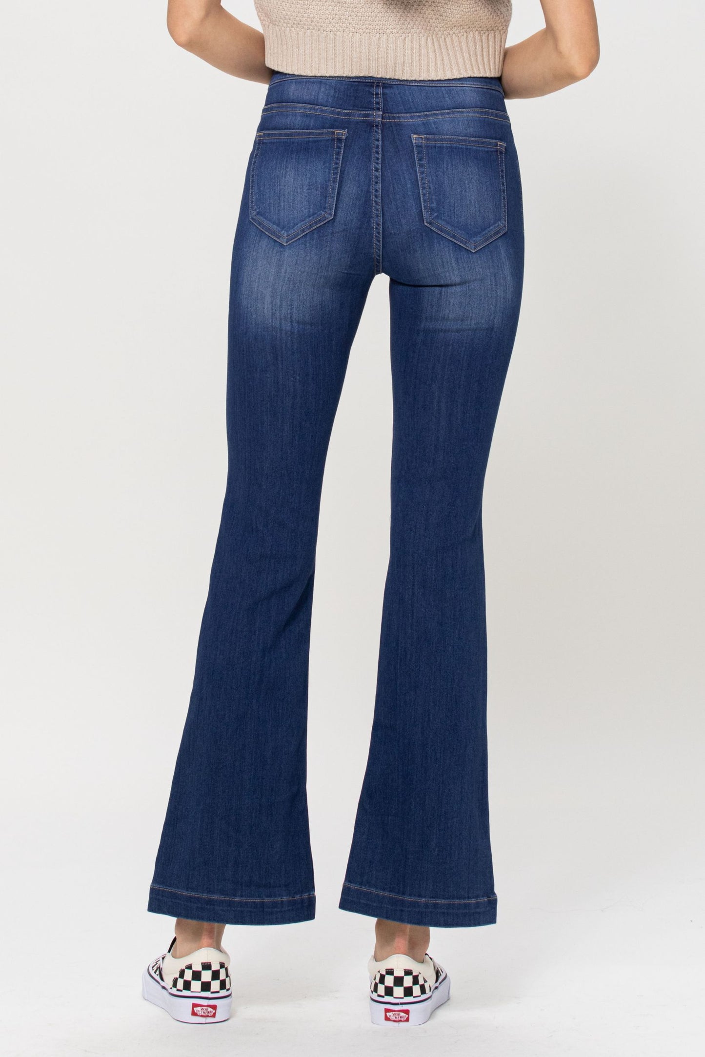 AB35324DK-30 Petite Dark Denim Flare Jeggings