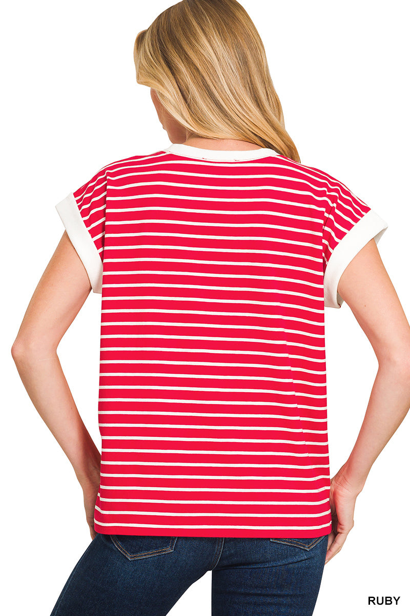 CT-3534Y Stripe Tee