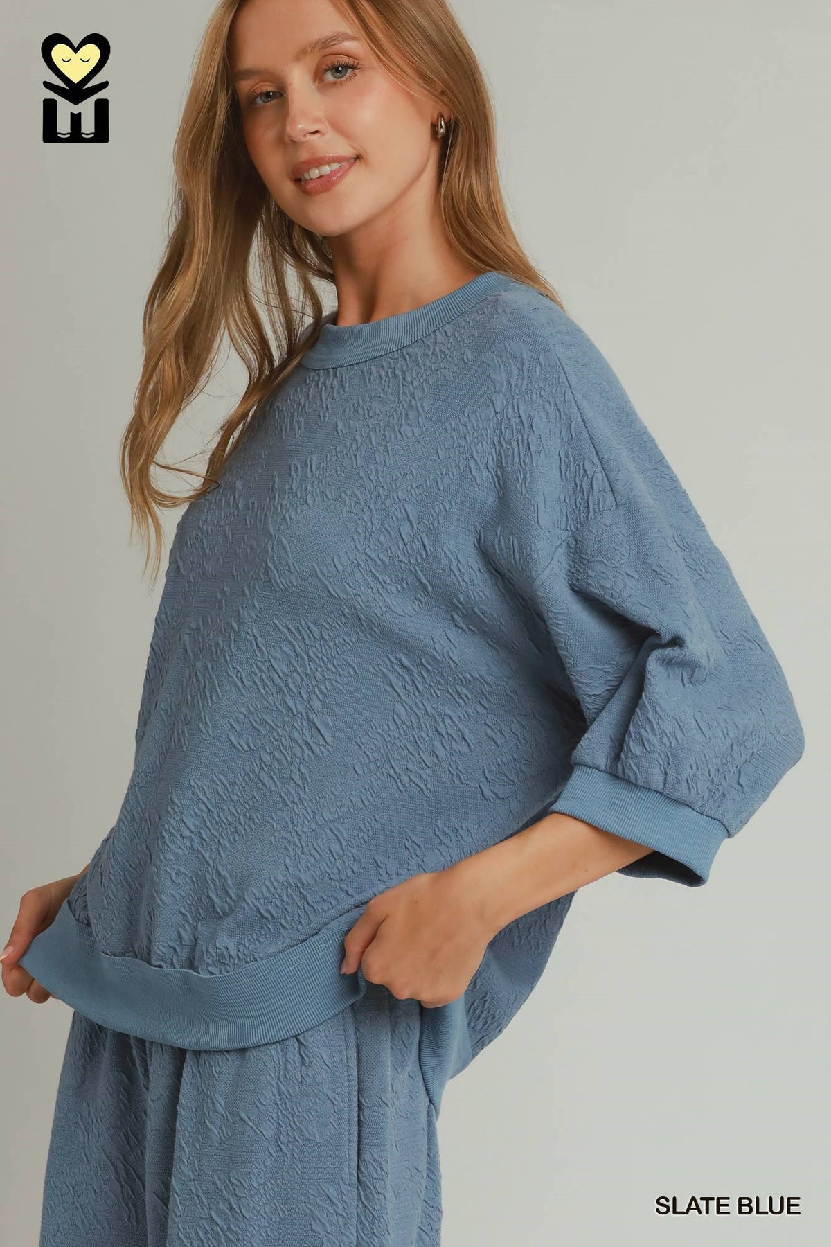H1187-T Textured Jacquard Pullover