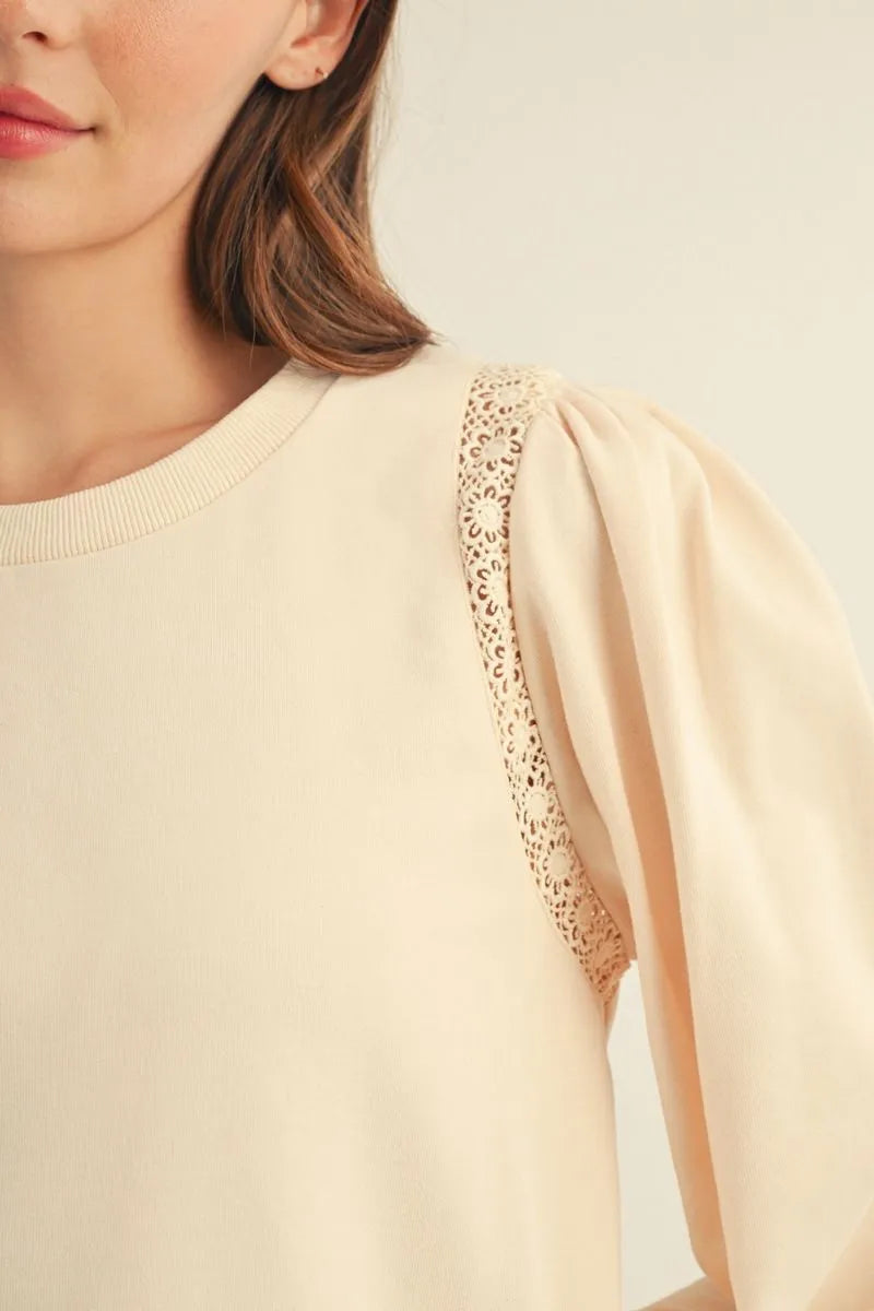 M51239 3/4 Sleeve Solid Top