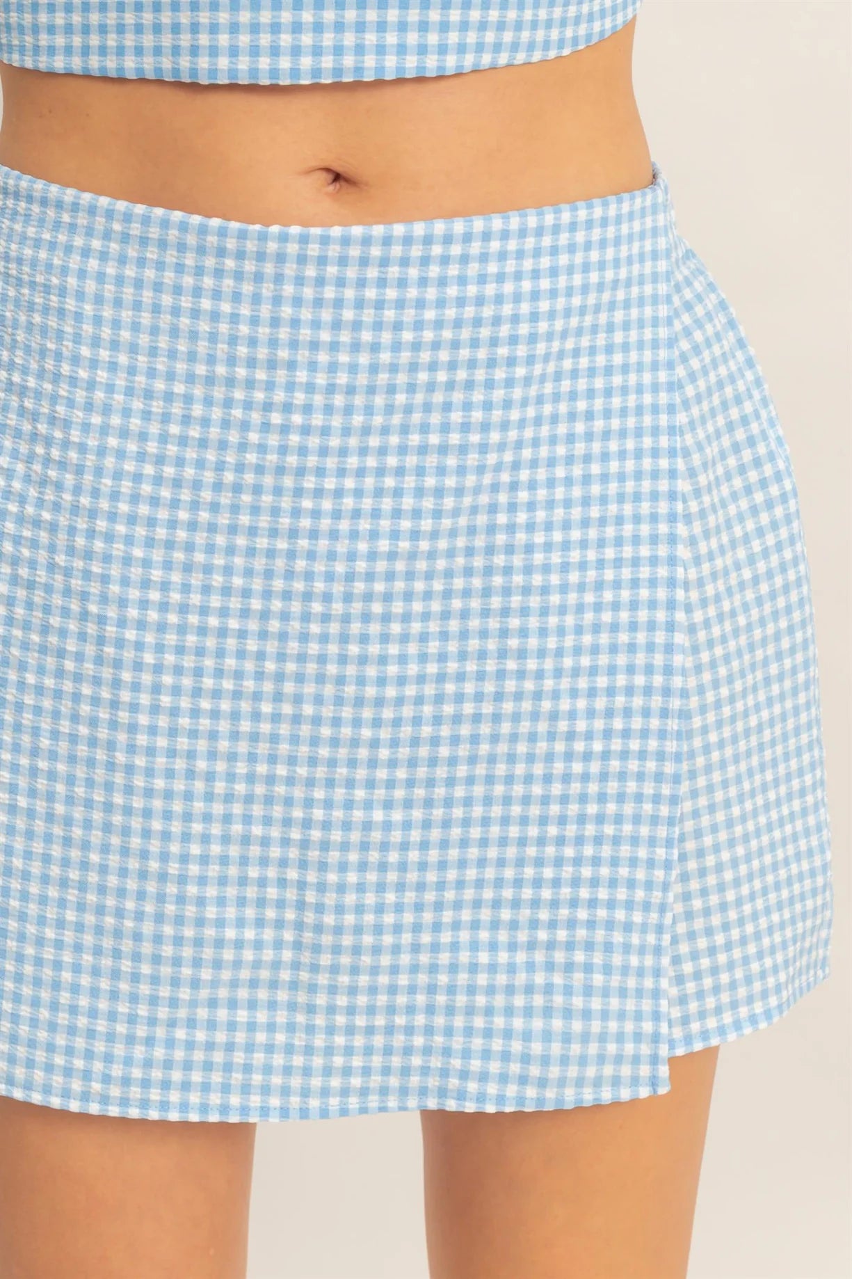 DZ26C688-SET Gingham Checkered Set