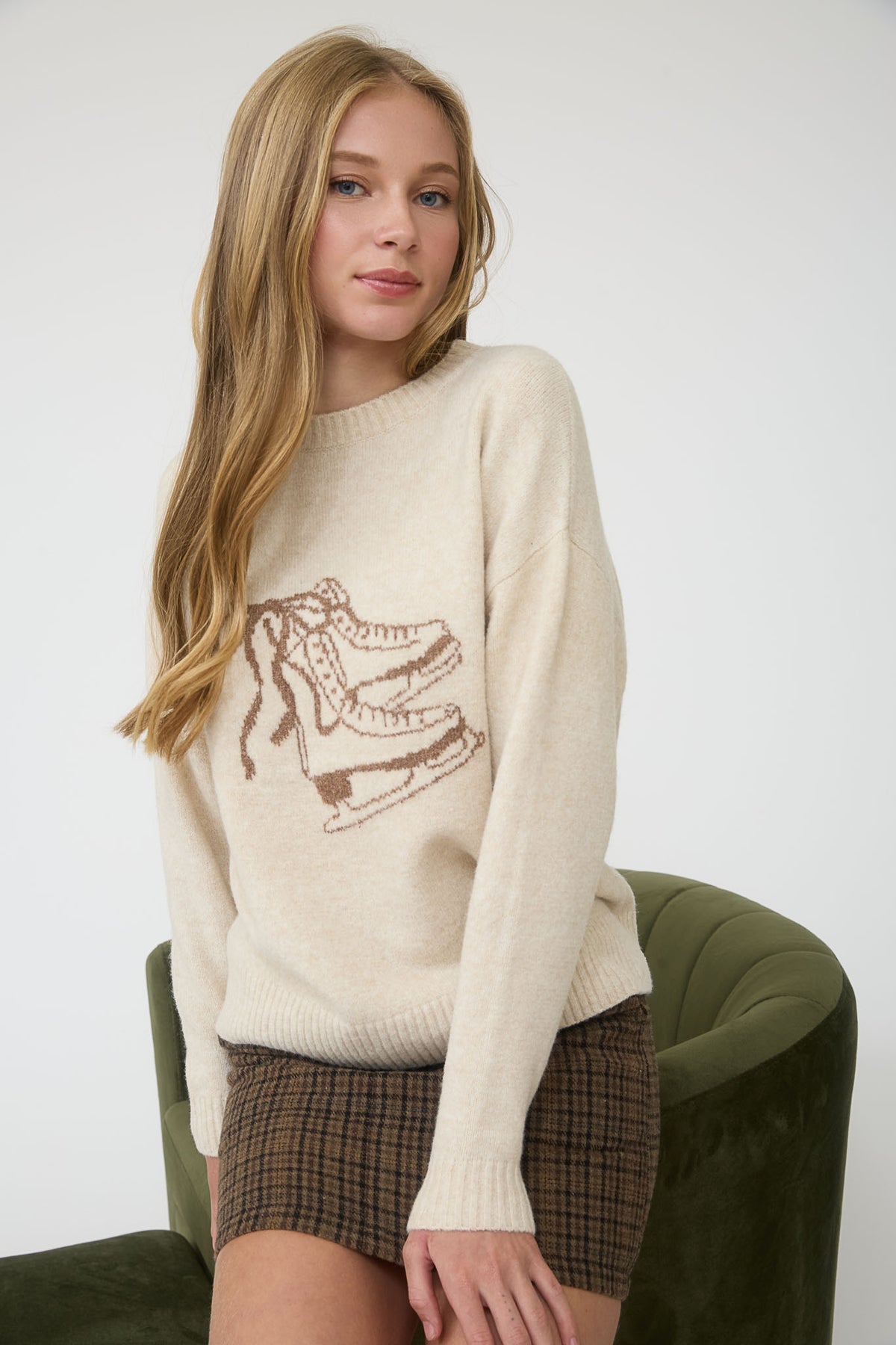 TW1994 Ice Skate Jacquard Sweater