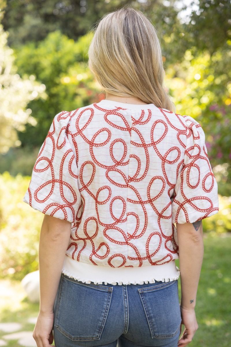 36819 Loop Embroidery Detail Top