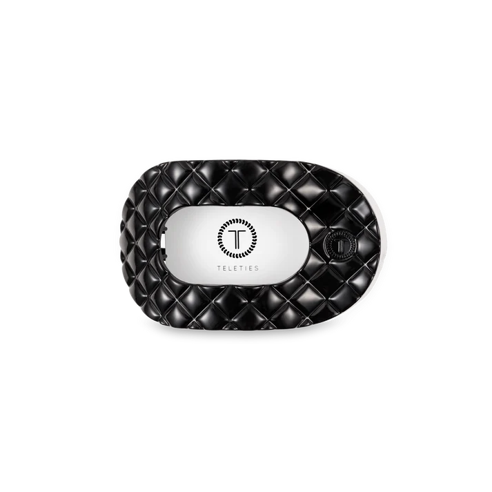 TELETIES Small Quilted Flat Round Hair Clip