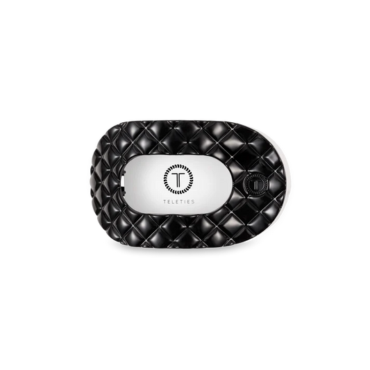 TELETIES Quilted Small Flat Round Hair Clip