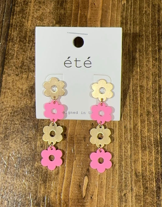 91004 Flower Drop Earrings