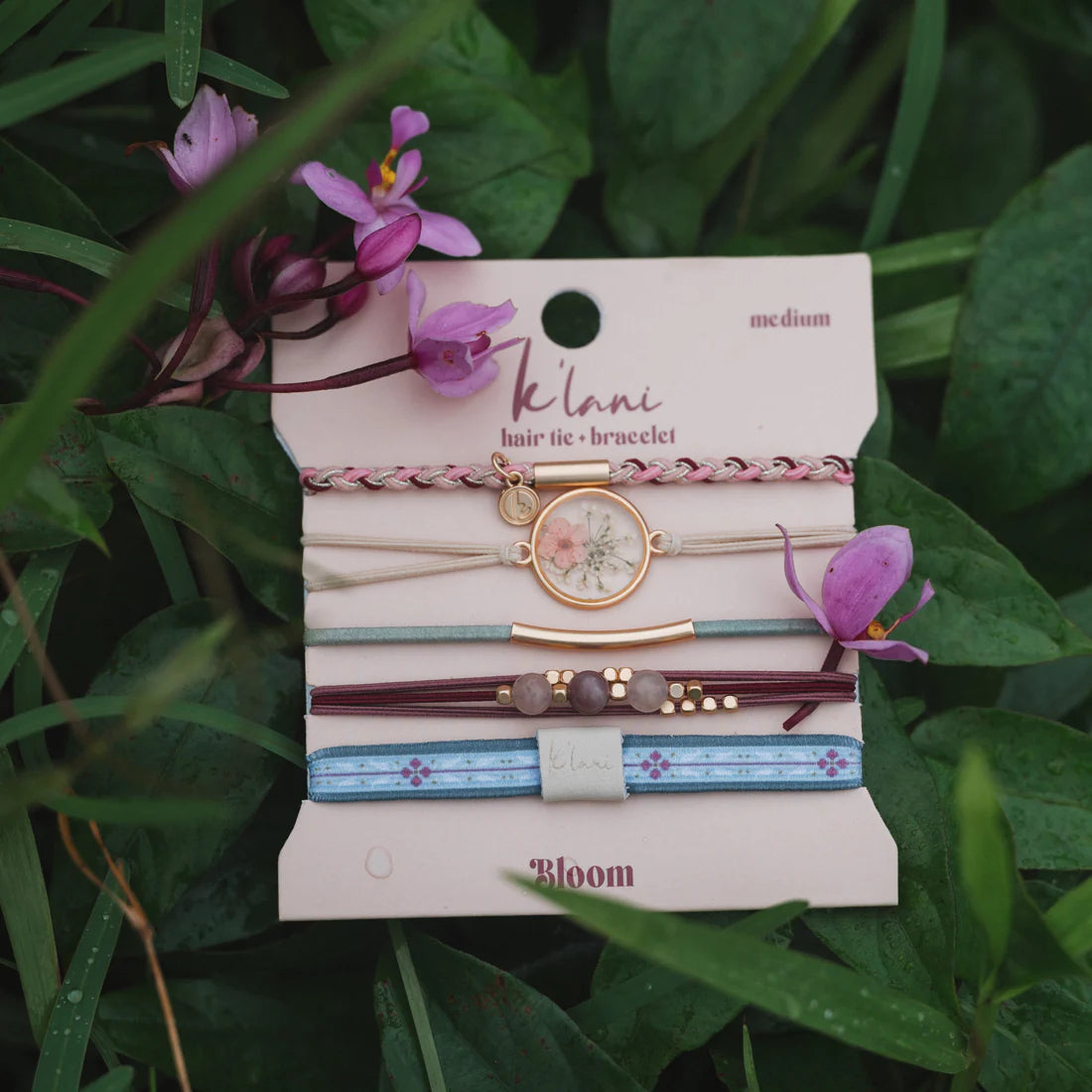 Bloom Hair Tie + Bracelet Set