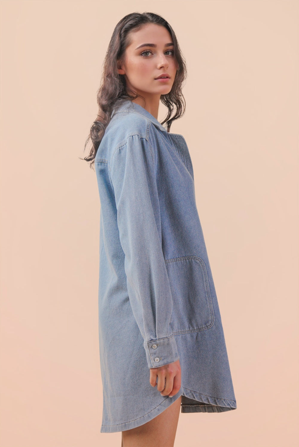 ND31911 Mineral Washed Denim Dress