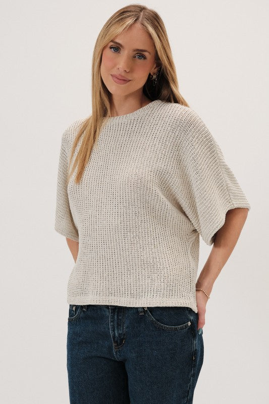 AT5619 Boucle Knit Top