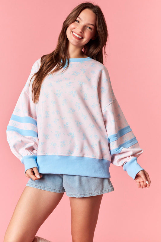 IKT300633-01 Cozy Chic Floral Printed Top