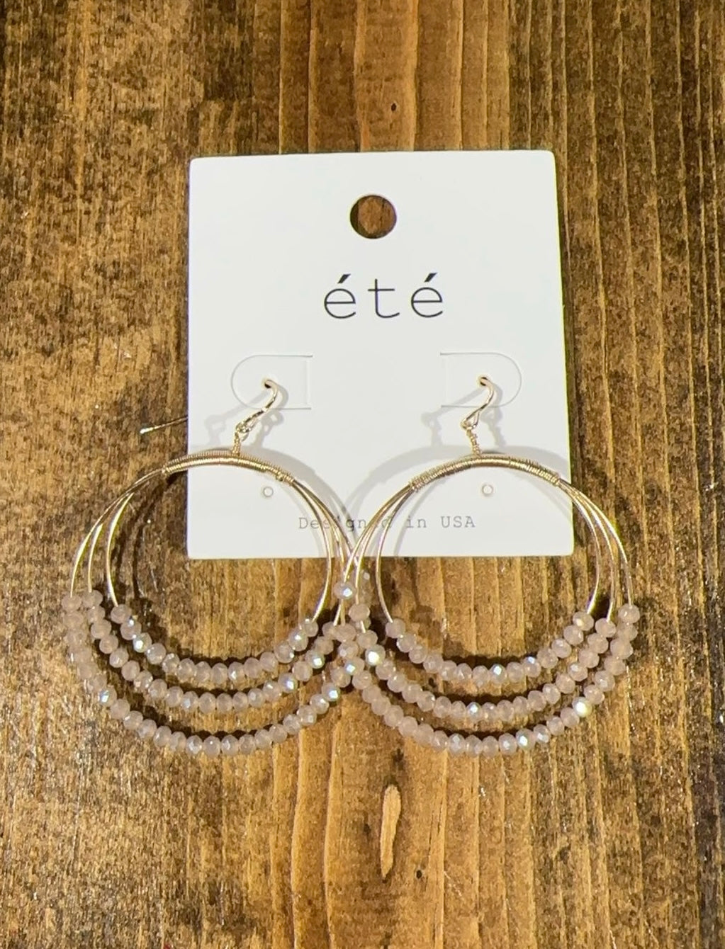 EME2525 Three Row Drop Loop Earrings