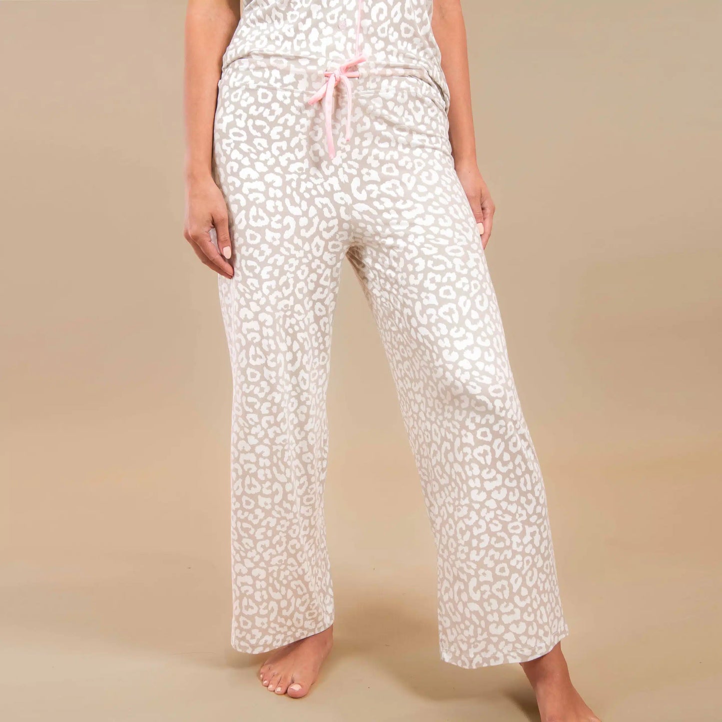 Taupe Leopard Pajama Pants