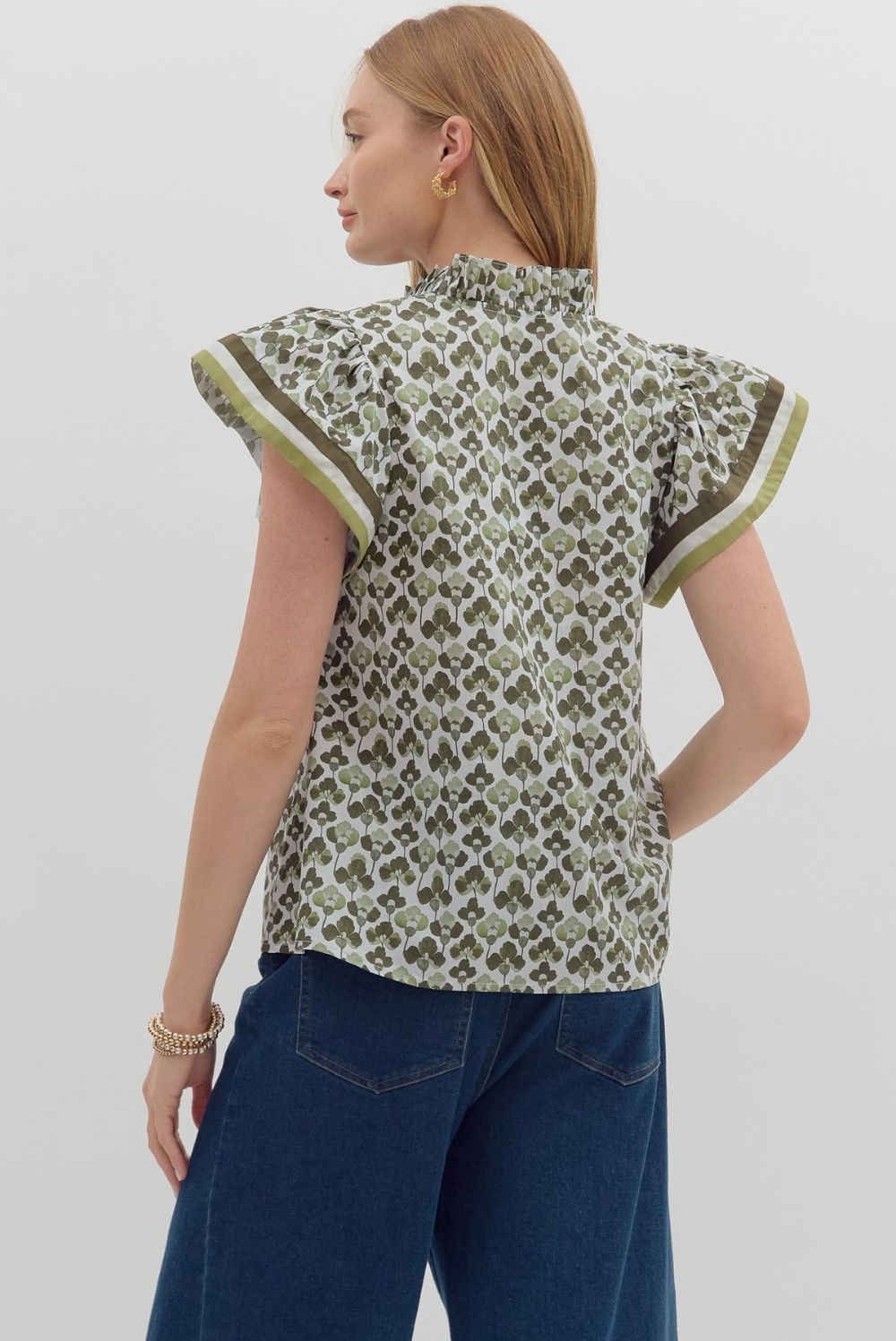 T27402 Floral Print Top