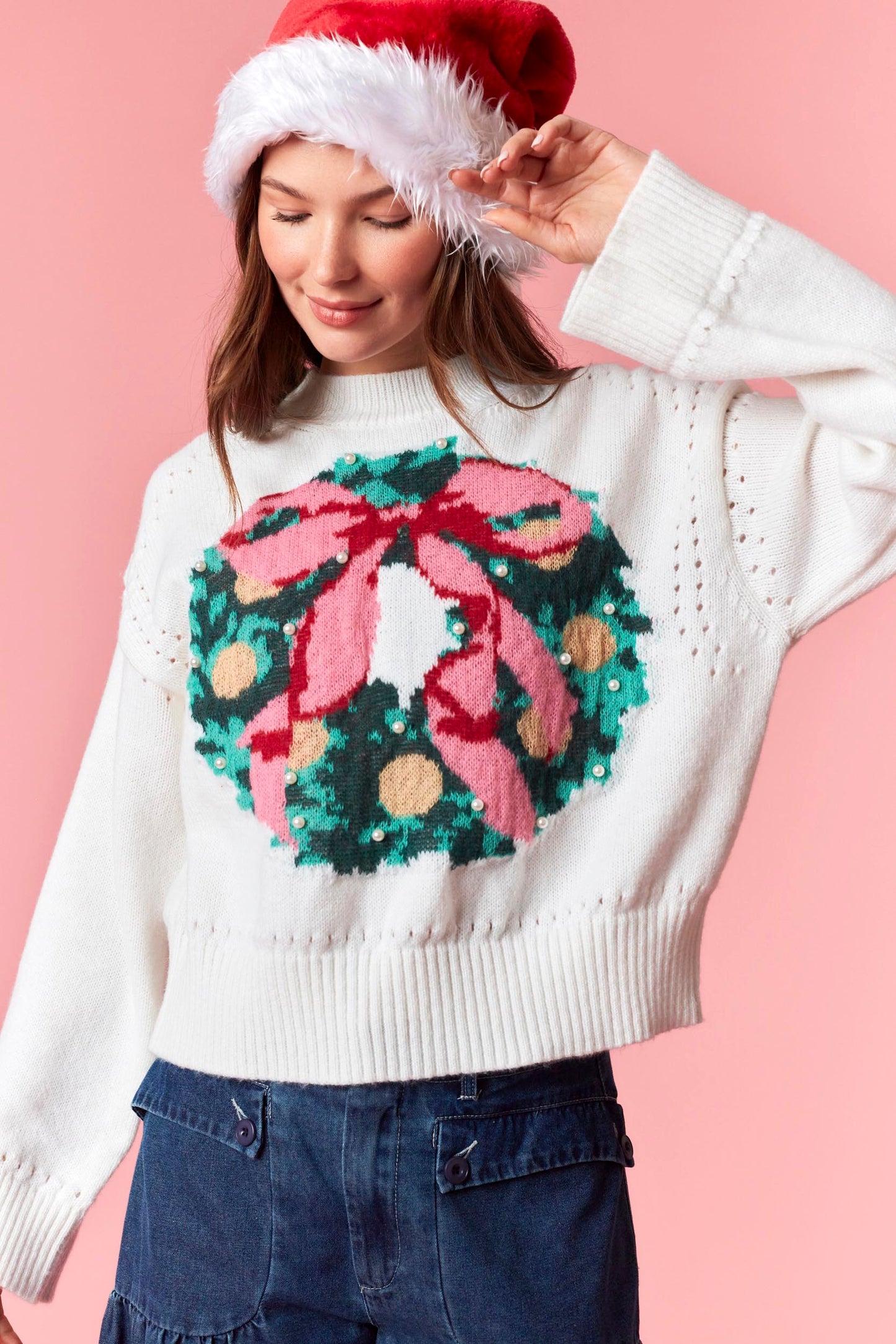IKT200557-01 Christmas Wreath Sweater