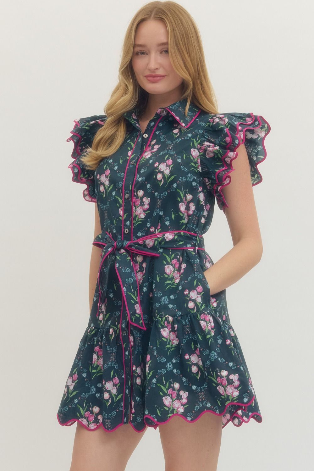 D29319 Floral Mini Dress