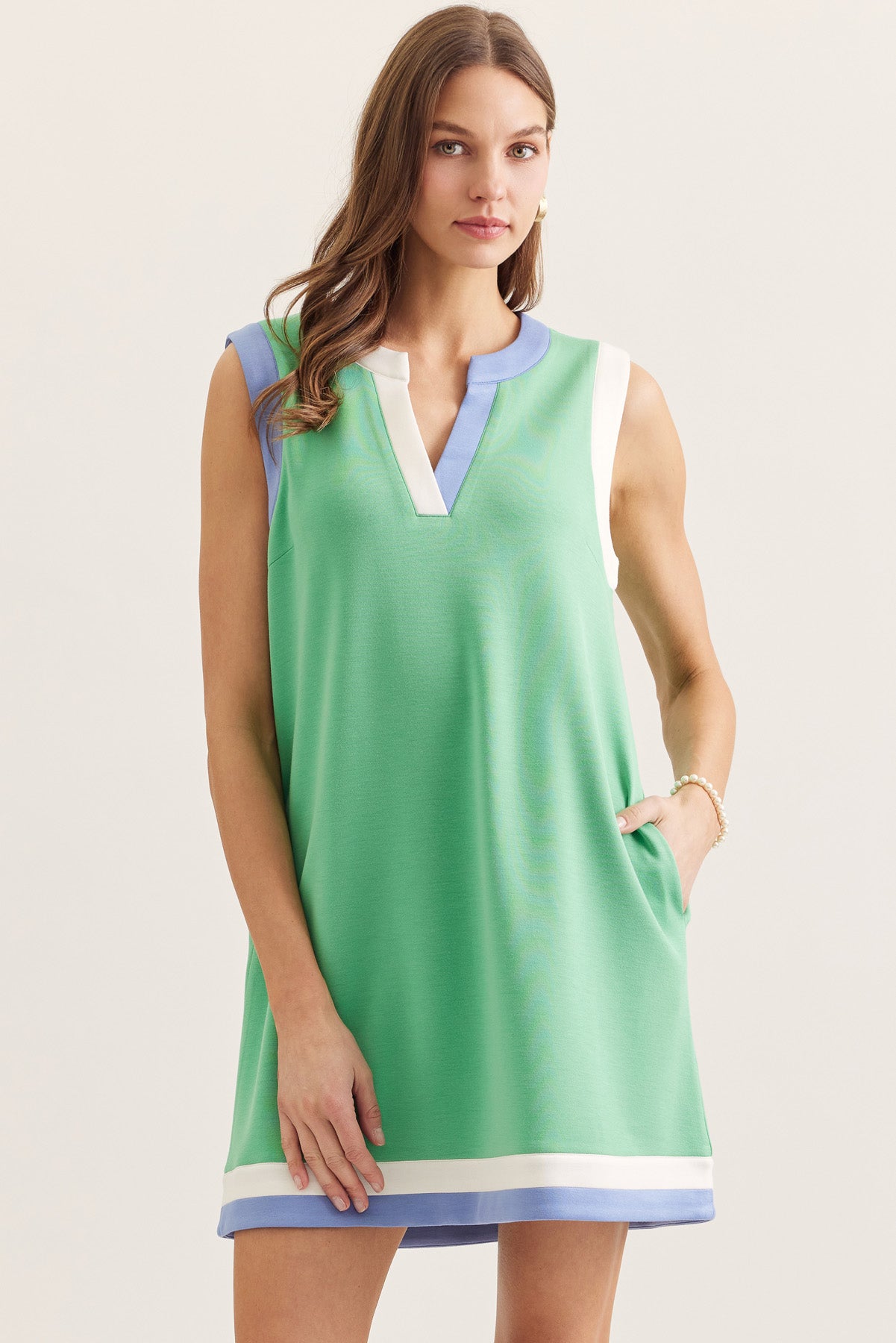 D30285 Solid Casual Dress