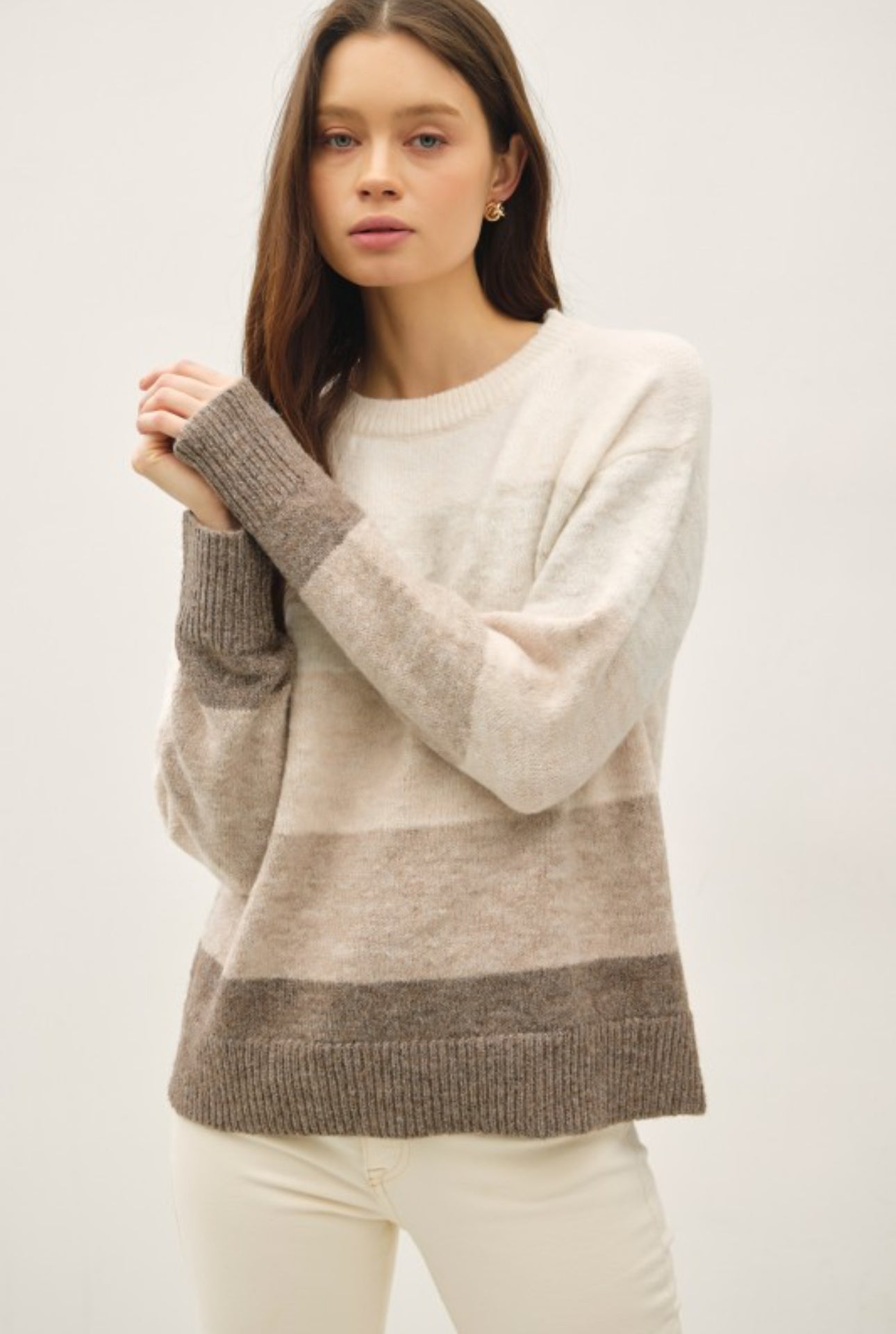 65317 Gradation Color Block Sweater