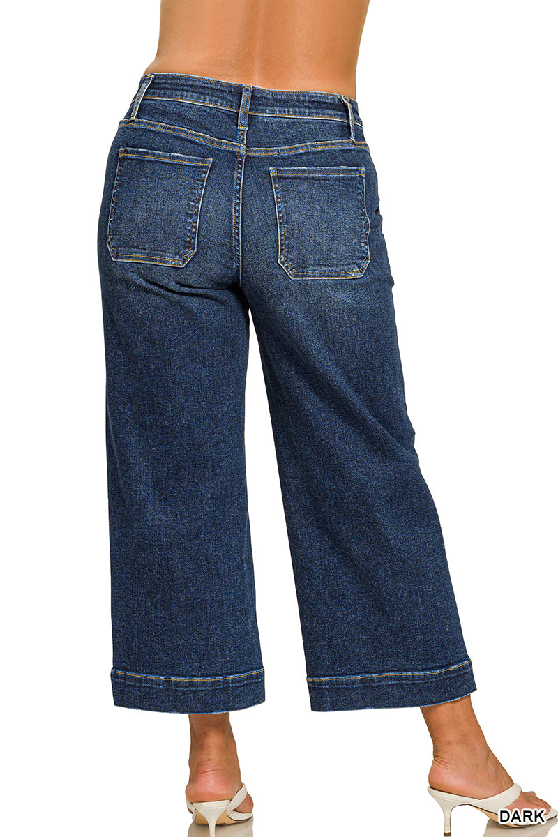 DYP-9560DDX Curvy Utility Pocket Cropped Jeans