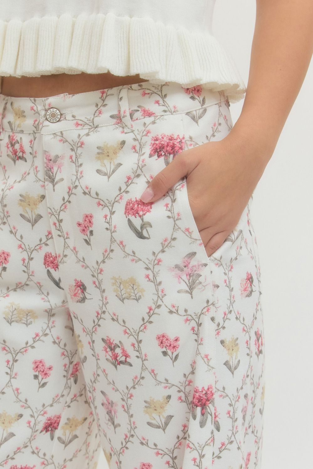 P29776 Floral Wide Leg Pants