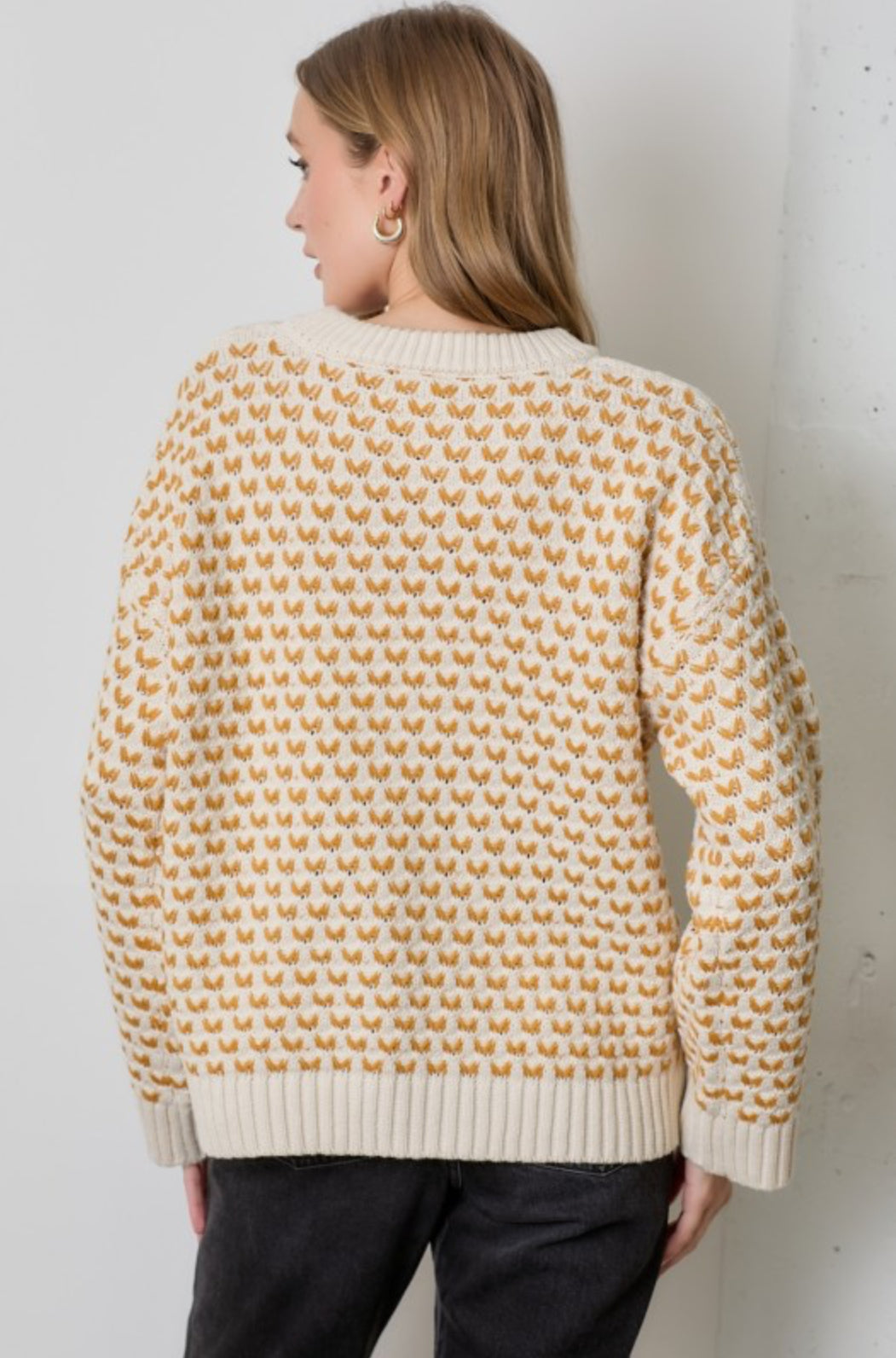 PSW3304 Two Color Way Sweater