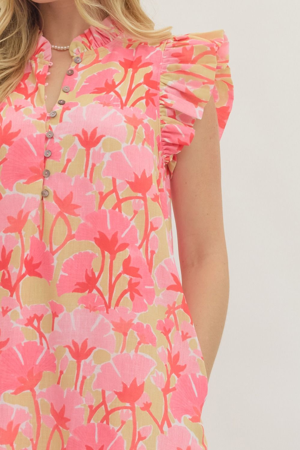 D30652 Floral Midi Dress