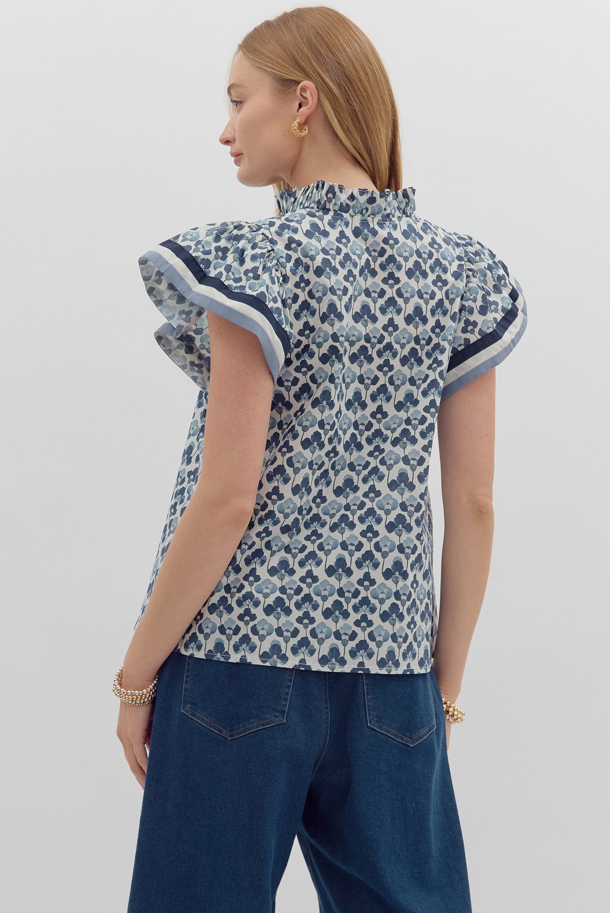 T27402 Floral Print Top