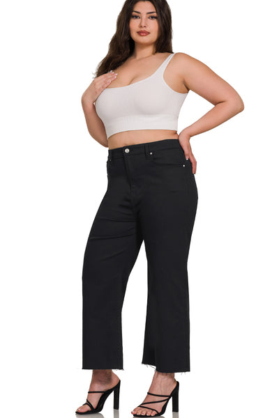 DOP-1617X5 Curvy High Rise Cropped Colored Pants