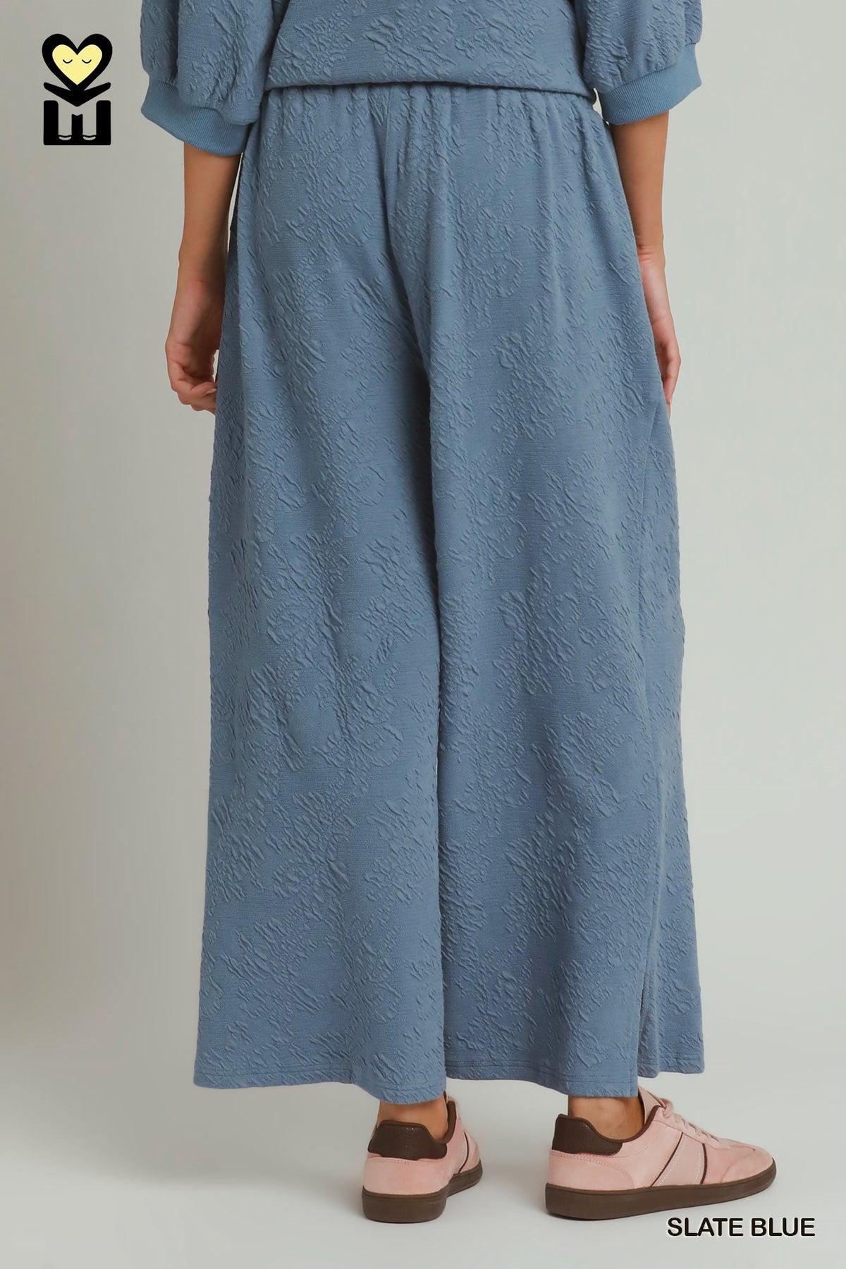 H1187-P Textured Jacquard Pants
