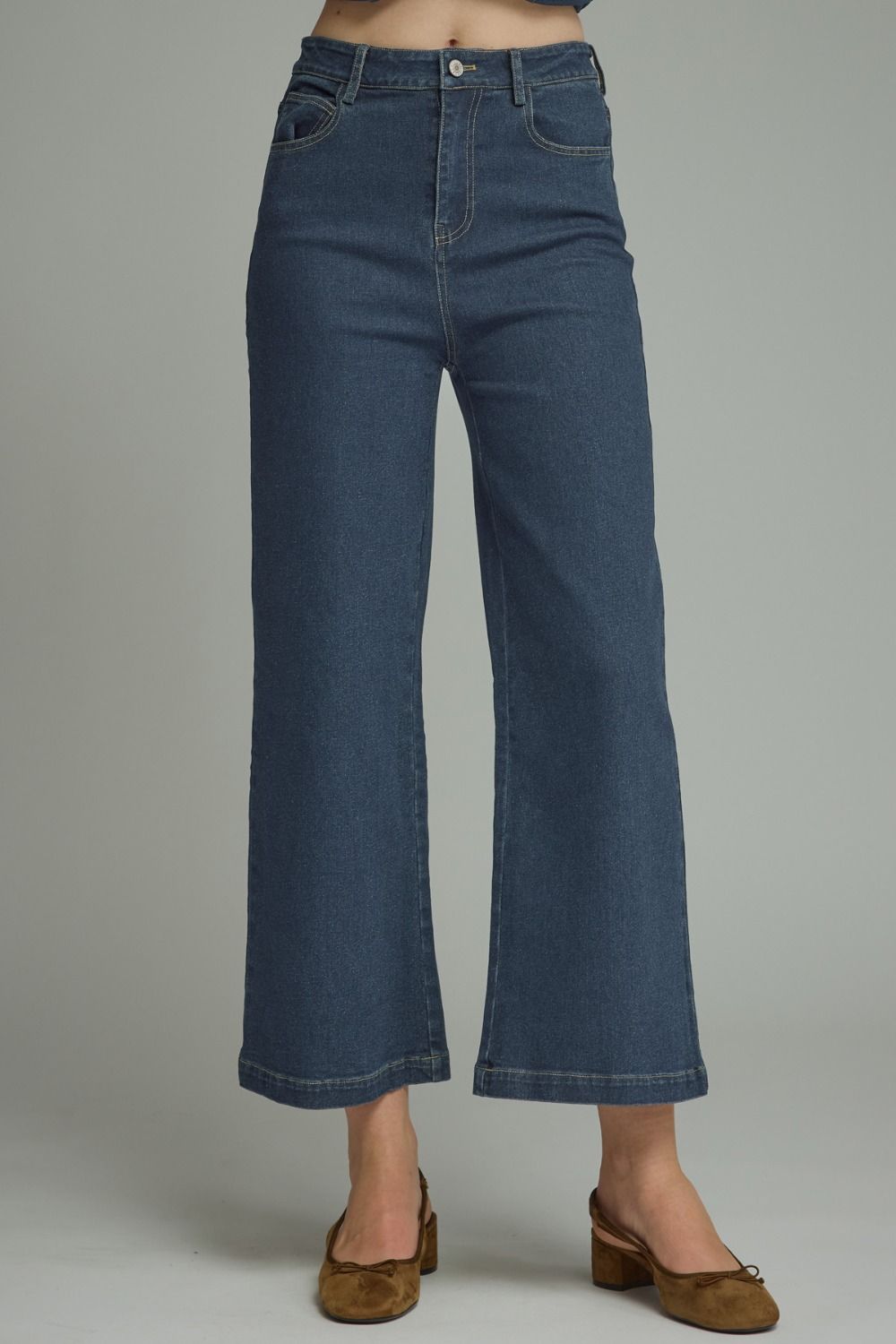 P32065 Cropped Denim Pants