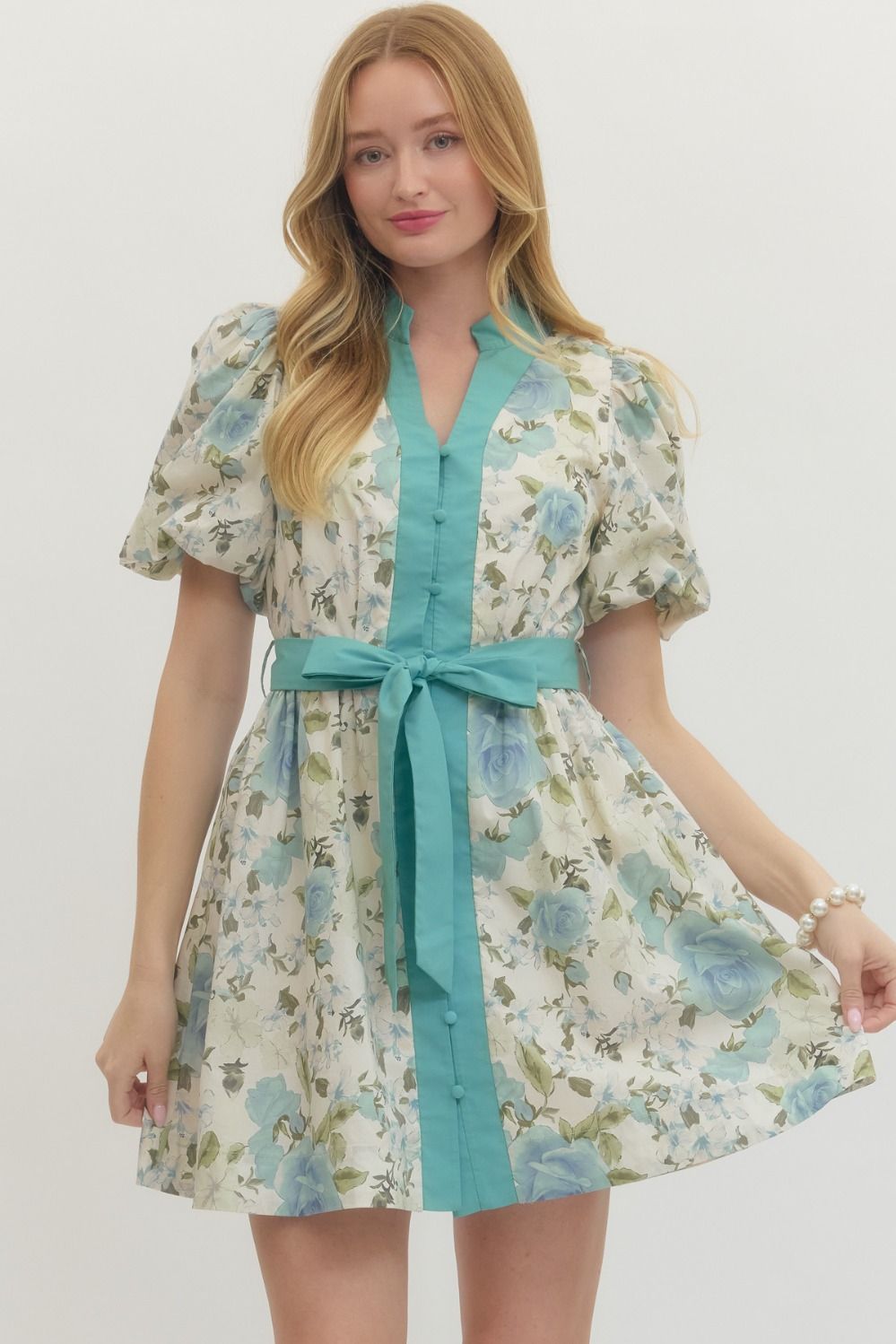 D29349 Floral Mini Dress