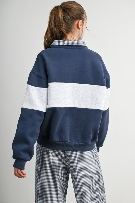 BMT8510 Colorblock Quarter Zip Sweatshirt