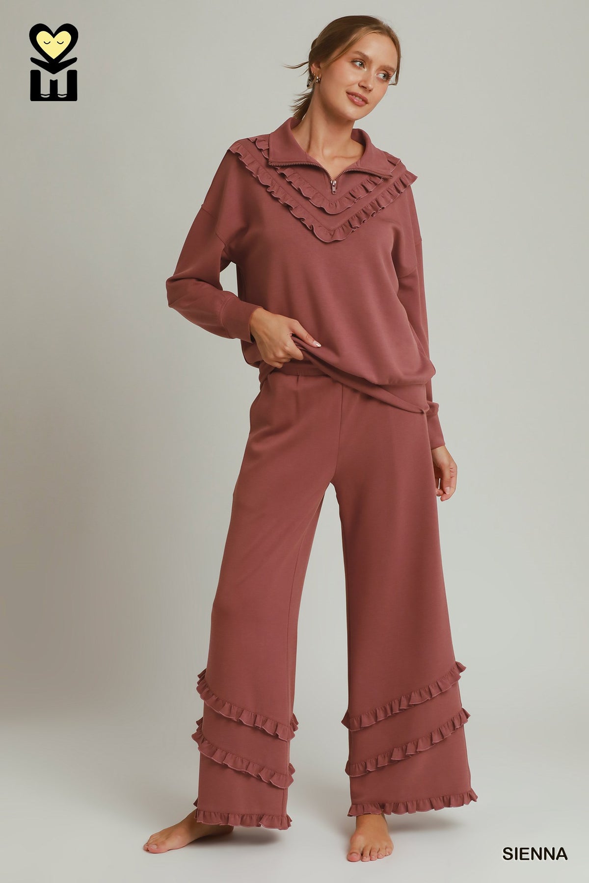 H1034-T Luxeknit Quarter Zip Top
