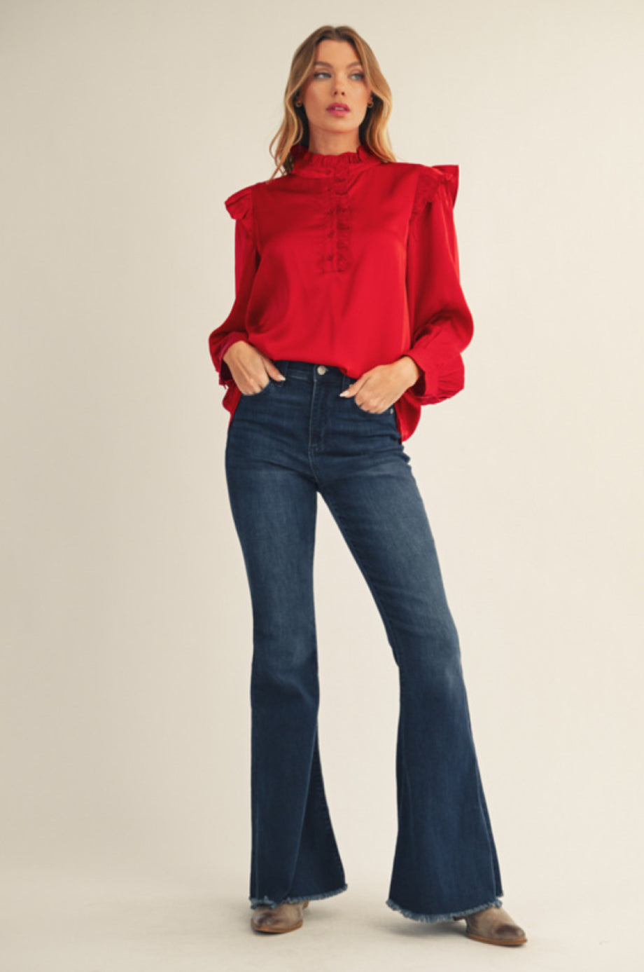 H12364-1 Solid Satin Top